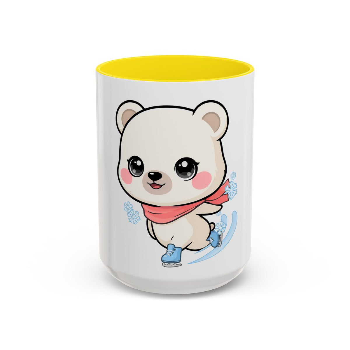 Polar Bear Ice Skating Mug – Cute Accent Coffee Mug
