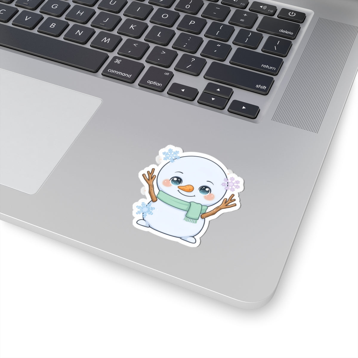 Kawaii Snowman Kiss-Cut Sticker for Winter Cheer