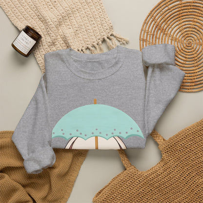 Kawaii Bunny Sweatshirt with Umbrella | Cute Chibi Gift