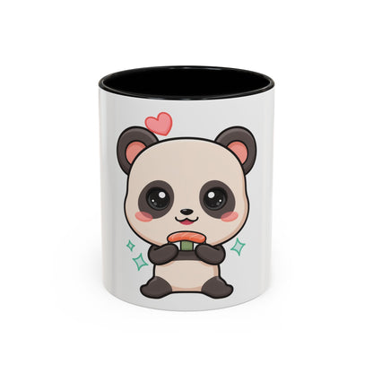 Kawaii Panda Coffee Mug, Cute Sushi Lover Accent Mug
