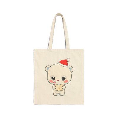 Christmas Polar Bear Tote Bag for Holiday Errands