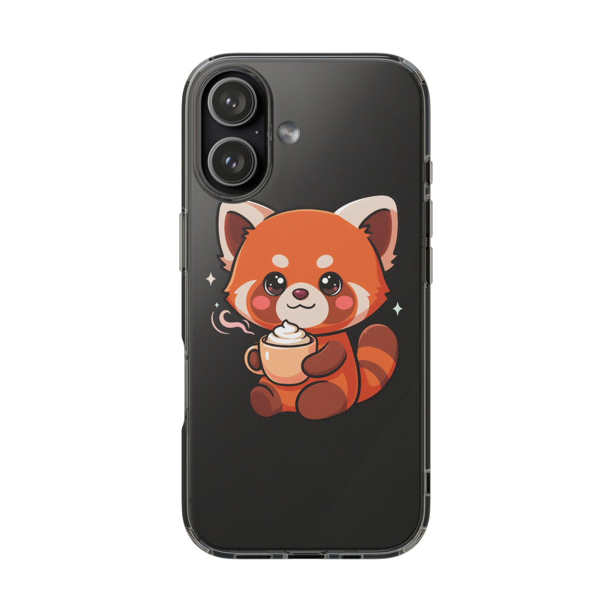 Kawaii Red Panda Phone Case with Latte