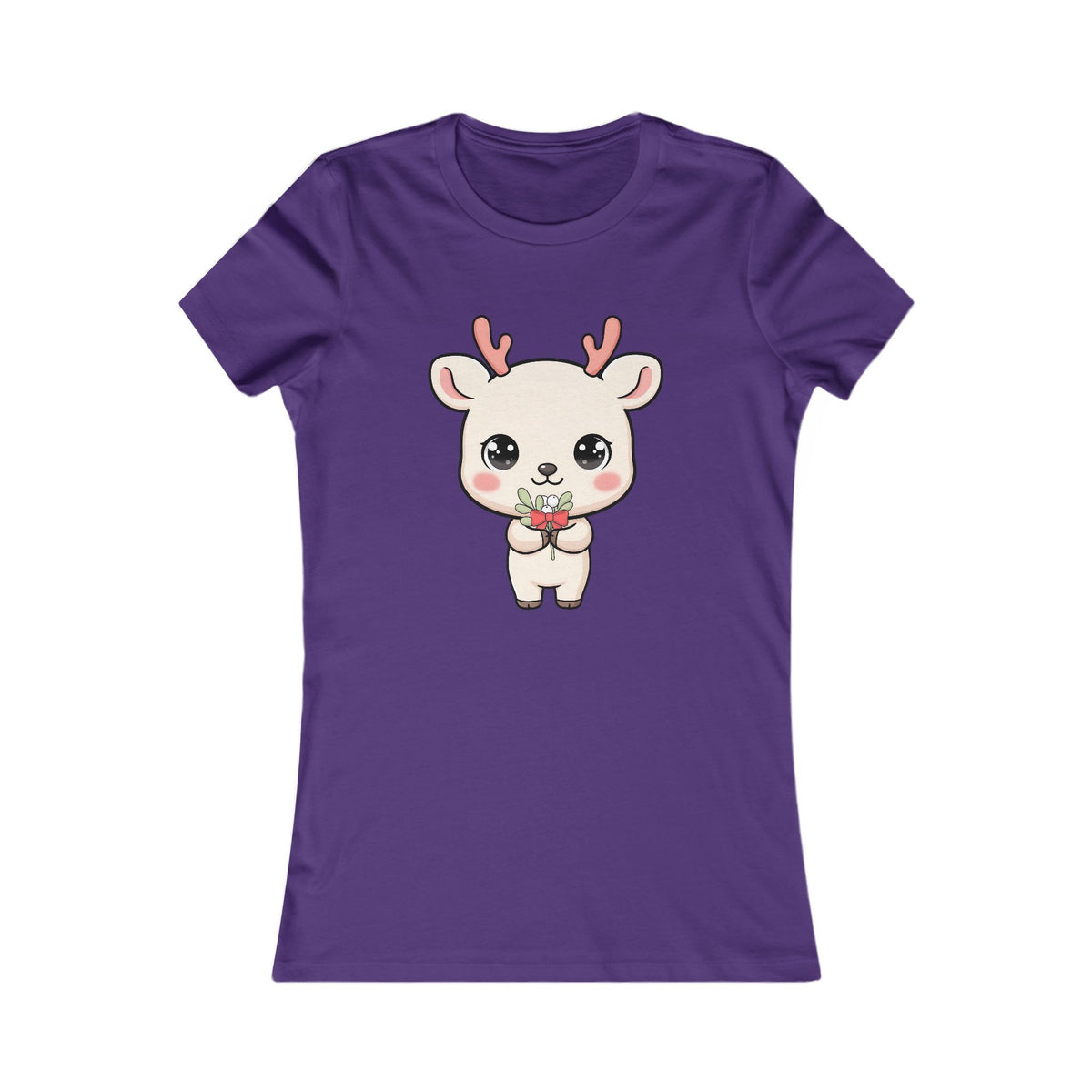 Kawaii Reindeer T-Shirt for Mistletoe-Loving Holiday Fans