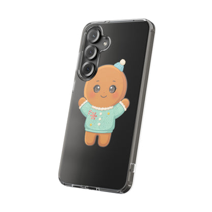 Kawaii Gingerbread Phone Case, Cute Christmas Sweater Cookie