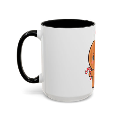 Gingerbread Man Christmas Mug, 11oz or 15oz Accent Coffee Mug