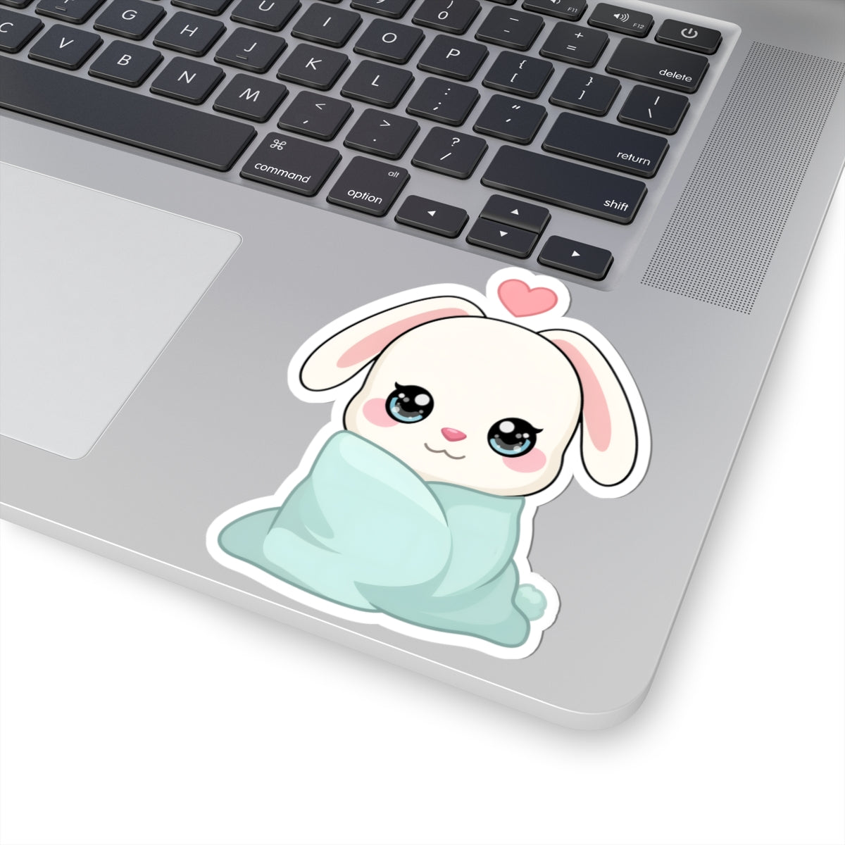 Cozy Bunny Sticker, Kawaii Blanket Buddy