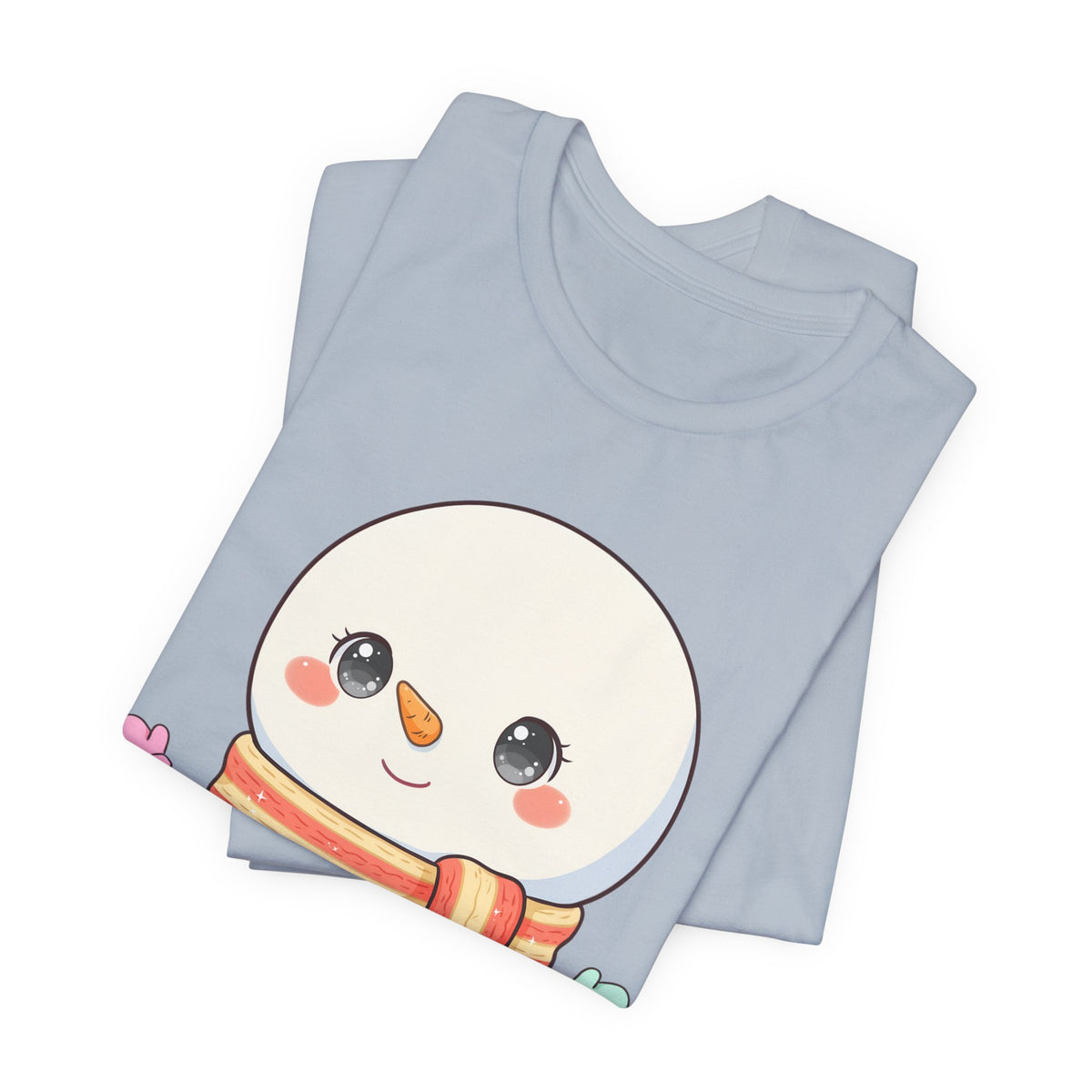 Kawaii Snowman Christmas T-Shirt for Cute Holiday Cheer