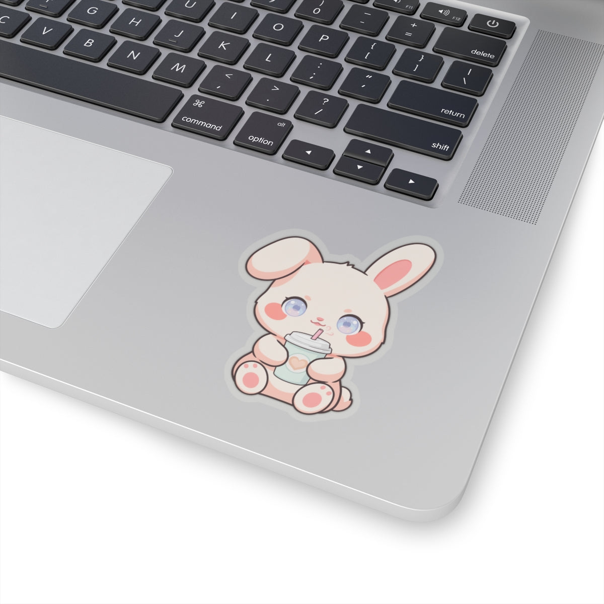 Kawaii Bunny Latte Sticker for Cozy Coffee Lovers
