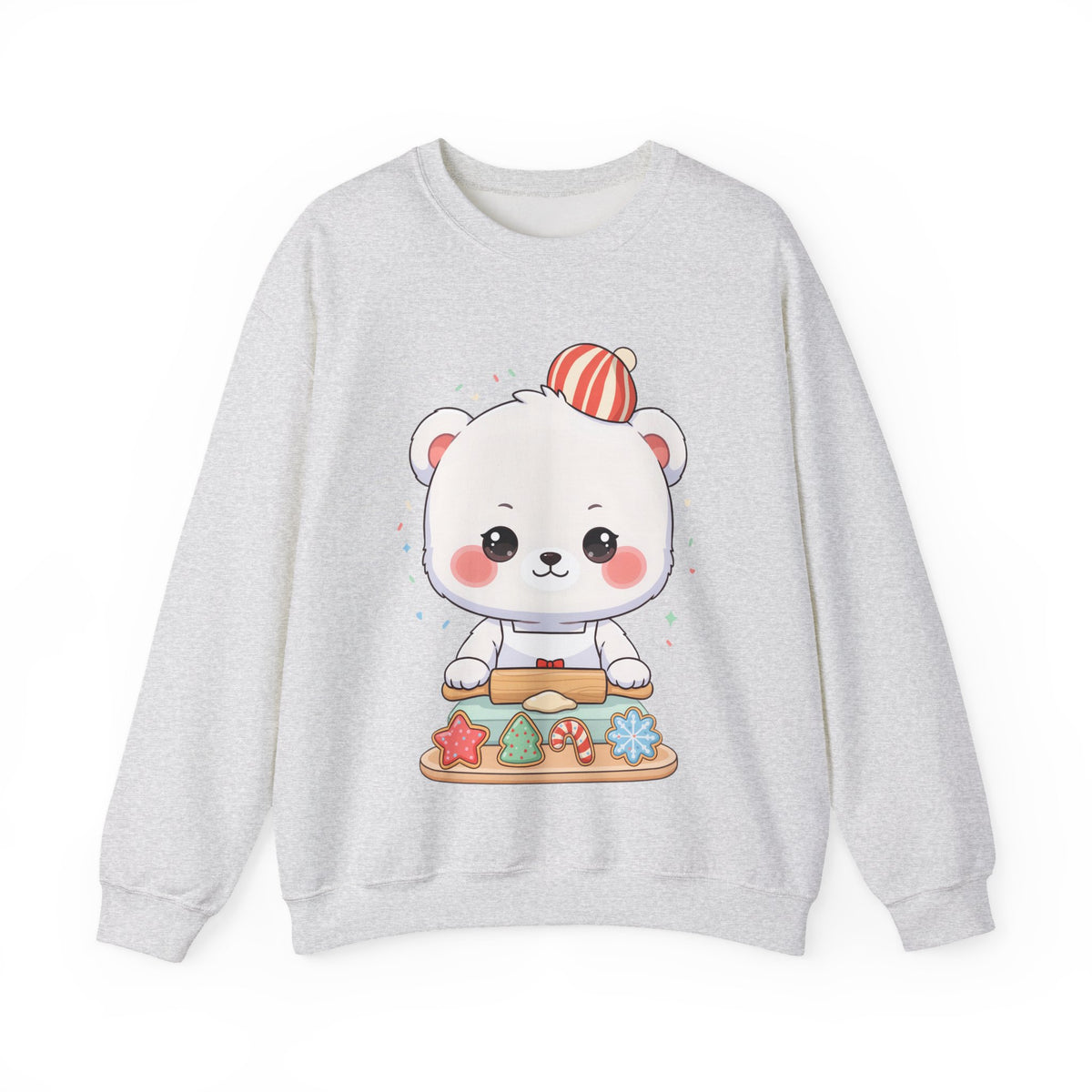 Christmas Cookie Bear Sweatshirt, Cute Holiday Baker Gift