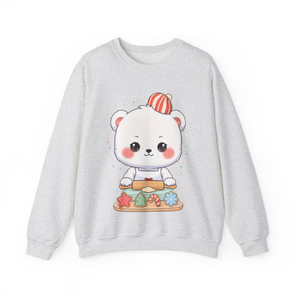 Christmas Cookie Bear Sweatshirt, Cute Holiday Baker Gift