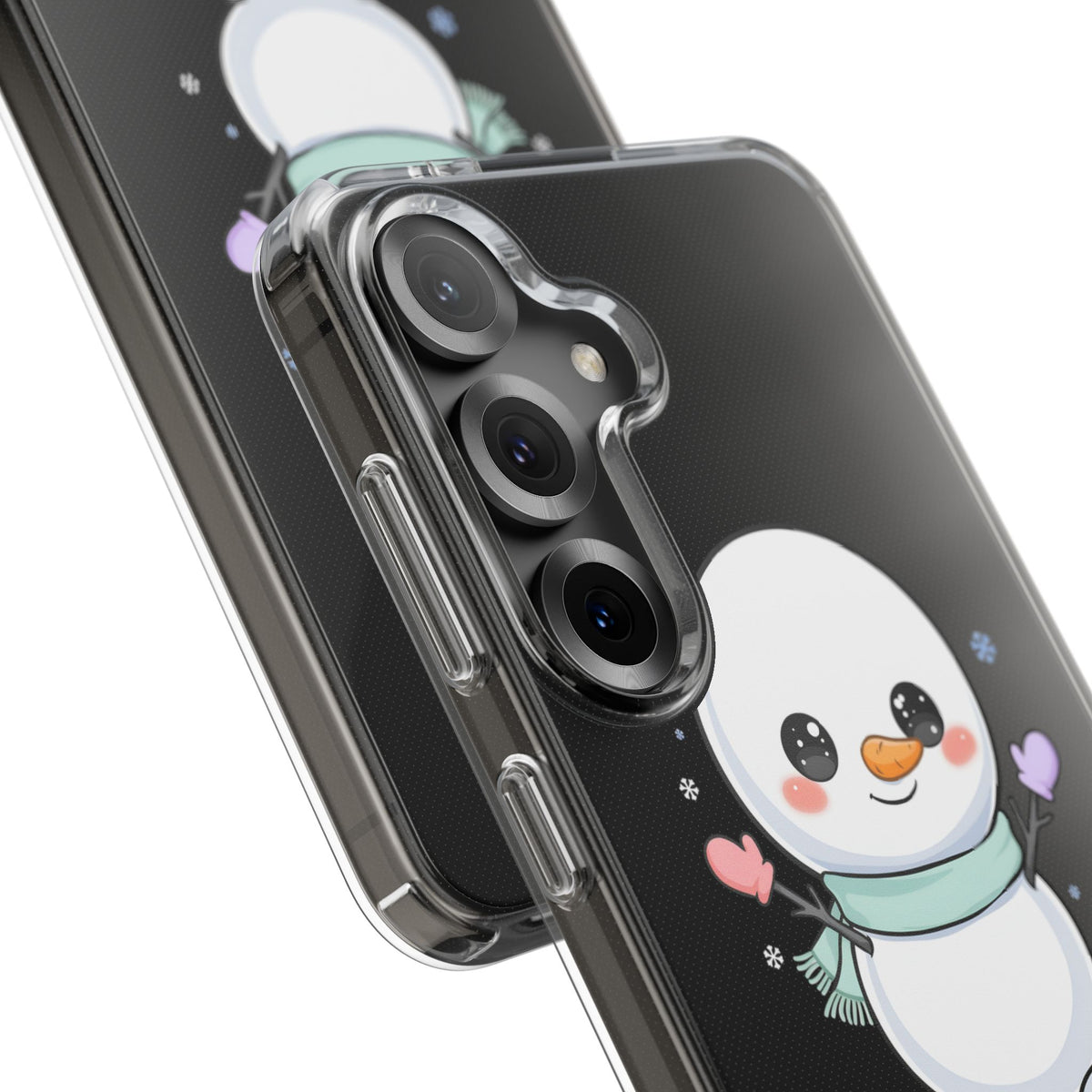 Kawaii Snowman Clear Impact-Resistant Case