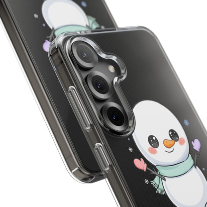 Kawaii Snowman Clear Impact-Resistant Case