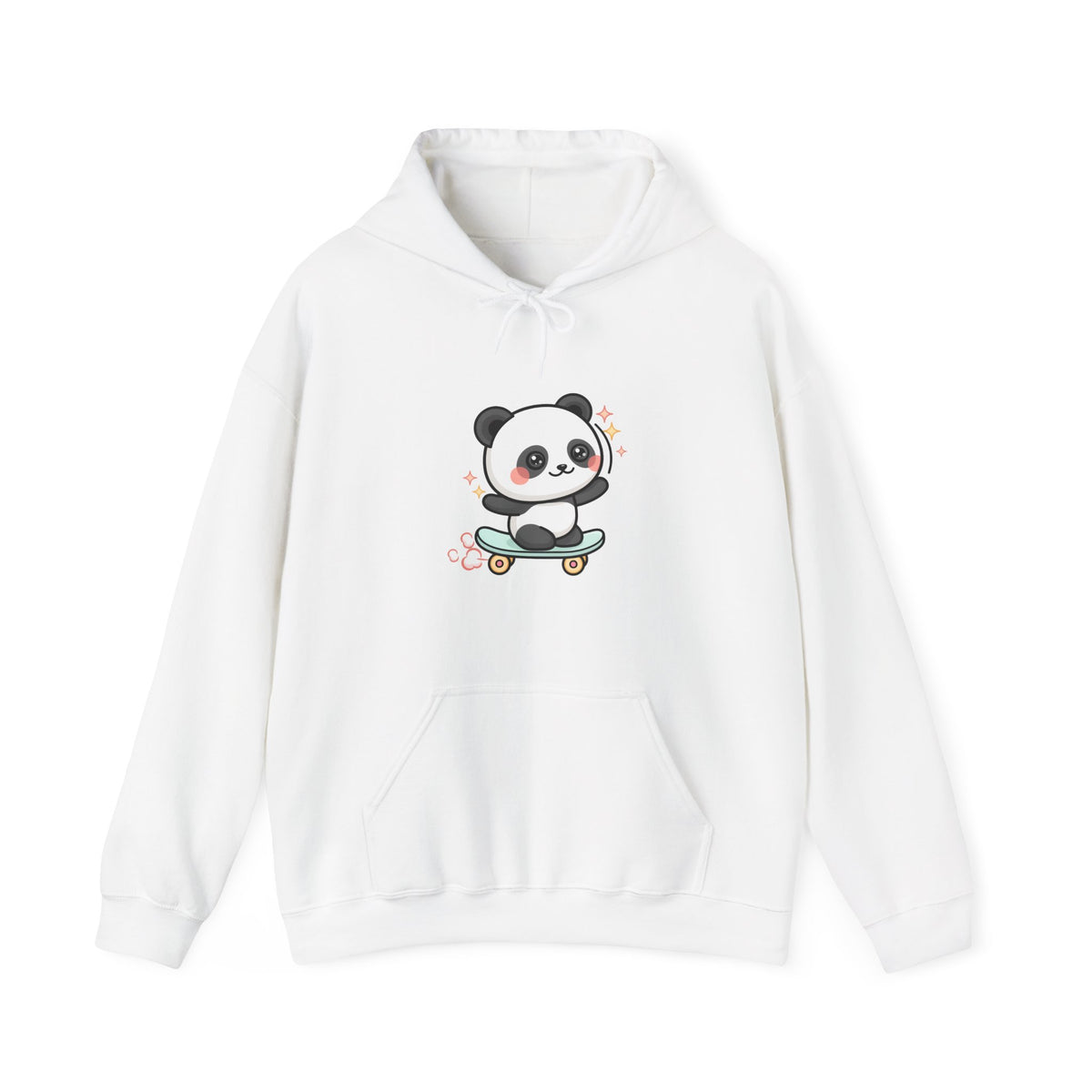 Kawaii Skateboard Panda Hoodie, Cute Chibi Animal Sweatshirt