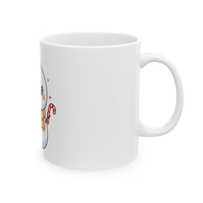 Cute Snowman Ceramic Mug for Cozy Winter Sips
