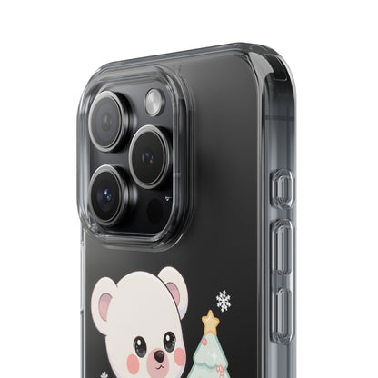 Christmas Polar Bear Phone Case, Kawaii Holiday Accessory