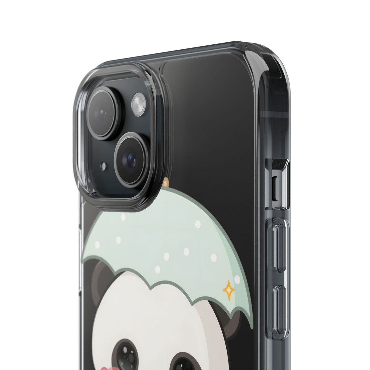 Kawaii Panda Clear Impact-Resistant Phone Case