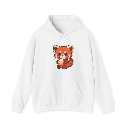 Red Panda Latte Hoodie – Cute Kawaii Coffee Sweatshirt