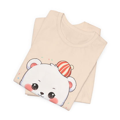 Christmas Cookie Baking Polar Bear Tee, Kawaii Holiday Shirt