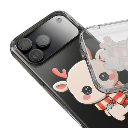 Christmas Reindeer Phone Case, Cute Kawaii Holiday Gift