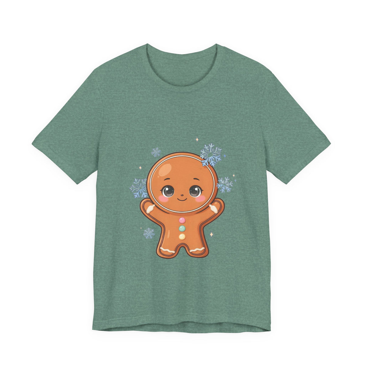 Kawaii Gingerbread Man T-Shirt for a Cozy Christmas Mood