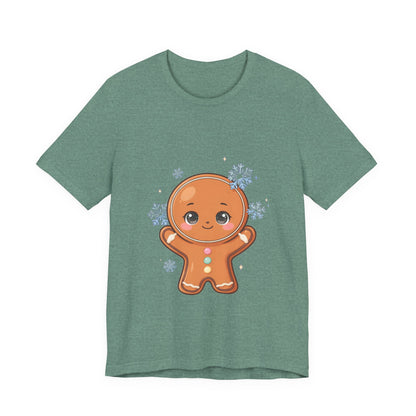Kawaii Gingerbread Man T-Shirt for a Cozy Christmas Mood