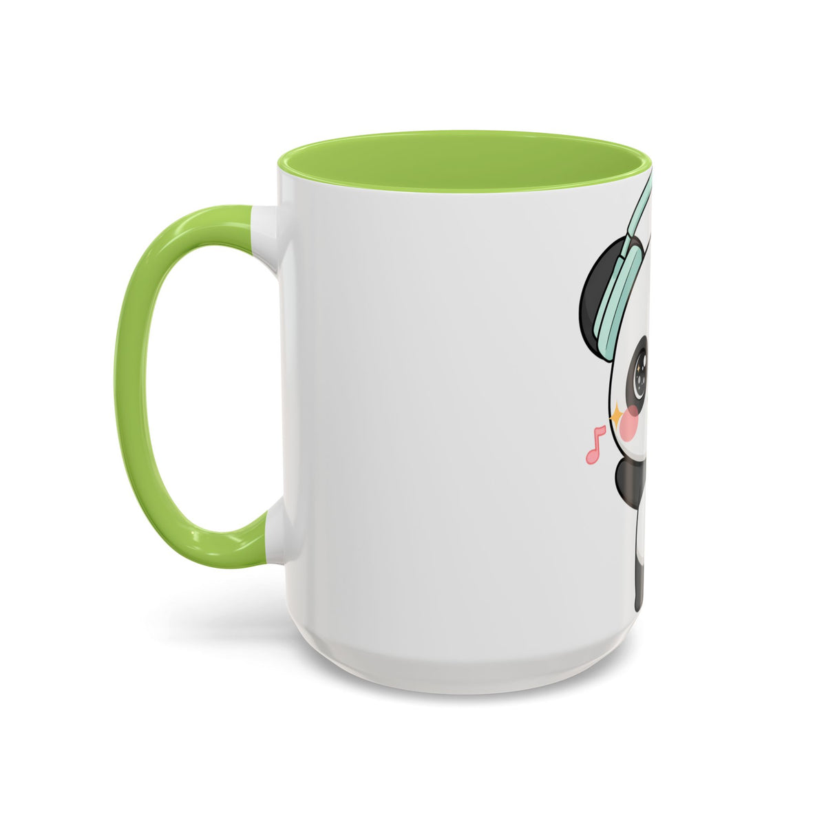 Kawaii Panda Music Mug, Colorful Accent Coffee Mug