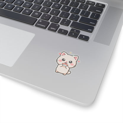 Kawaii Sushi Cat Sticker for Laptop and Journal