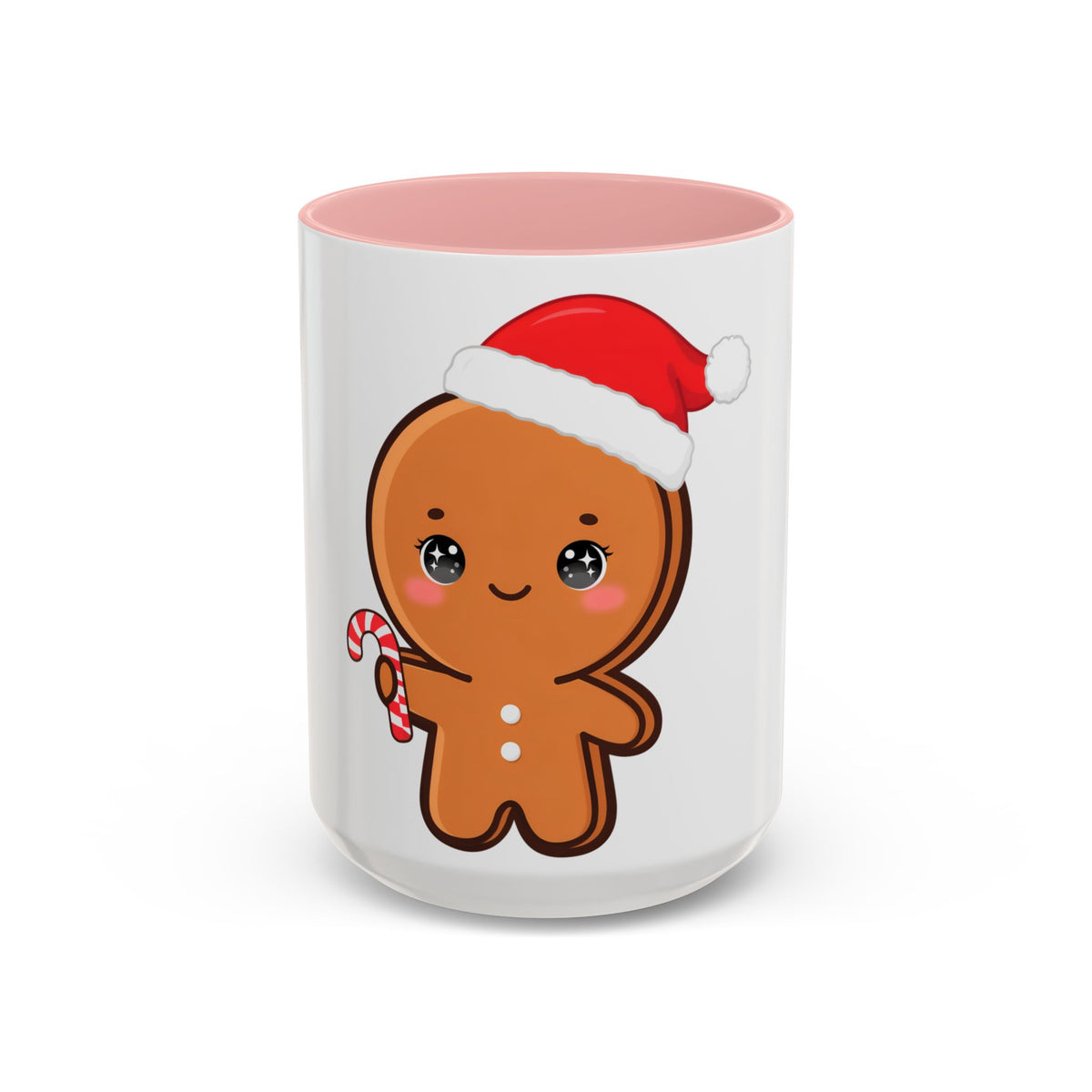 Gingerbread Man Christmas Mug, 11oz or 15oz Accent Coffee Mug