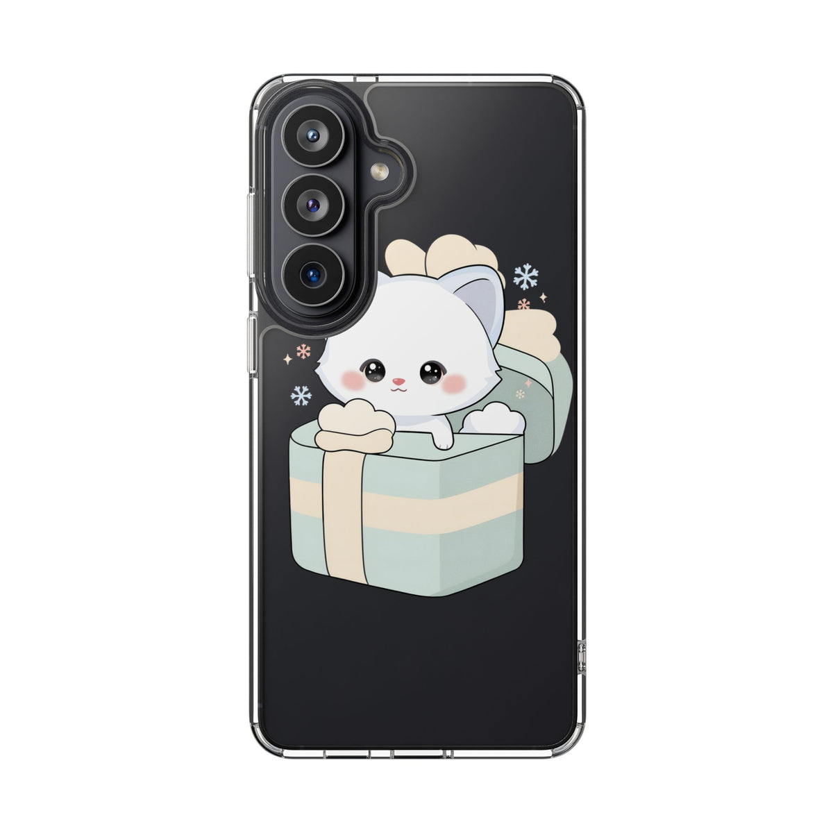 Kawaii Arctic Fox Clear Impact-Resistant Phone Case