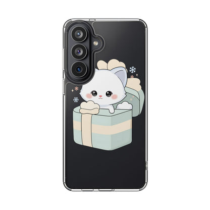 Kawaii Arctic Fox Clear Impact-Resistant Phone Case
