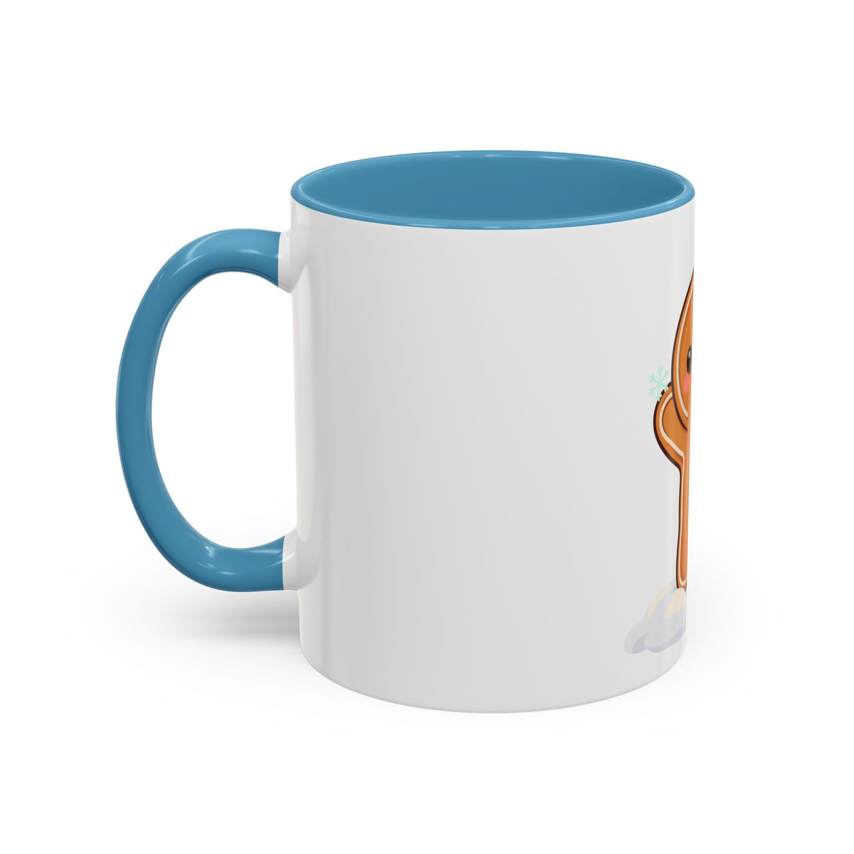 Kawaii Gingerbread Man Accent Coffee Mug for Winter Cheer