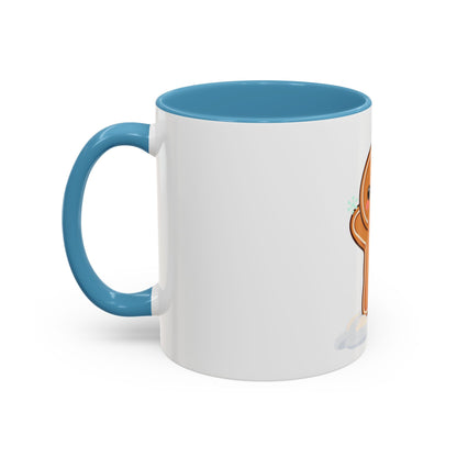 Kawaii Gingerbread Man Accent Coffee Mug for Winter Cheer