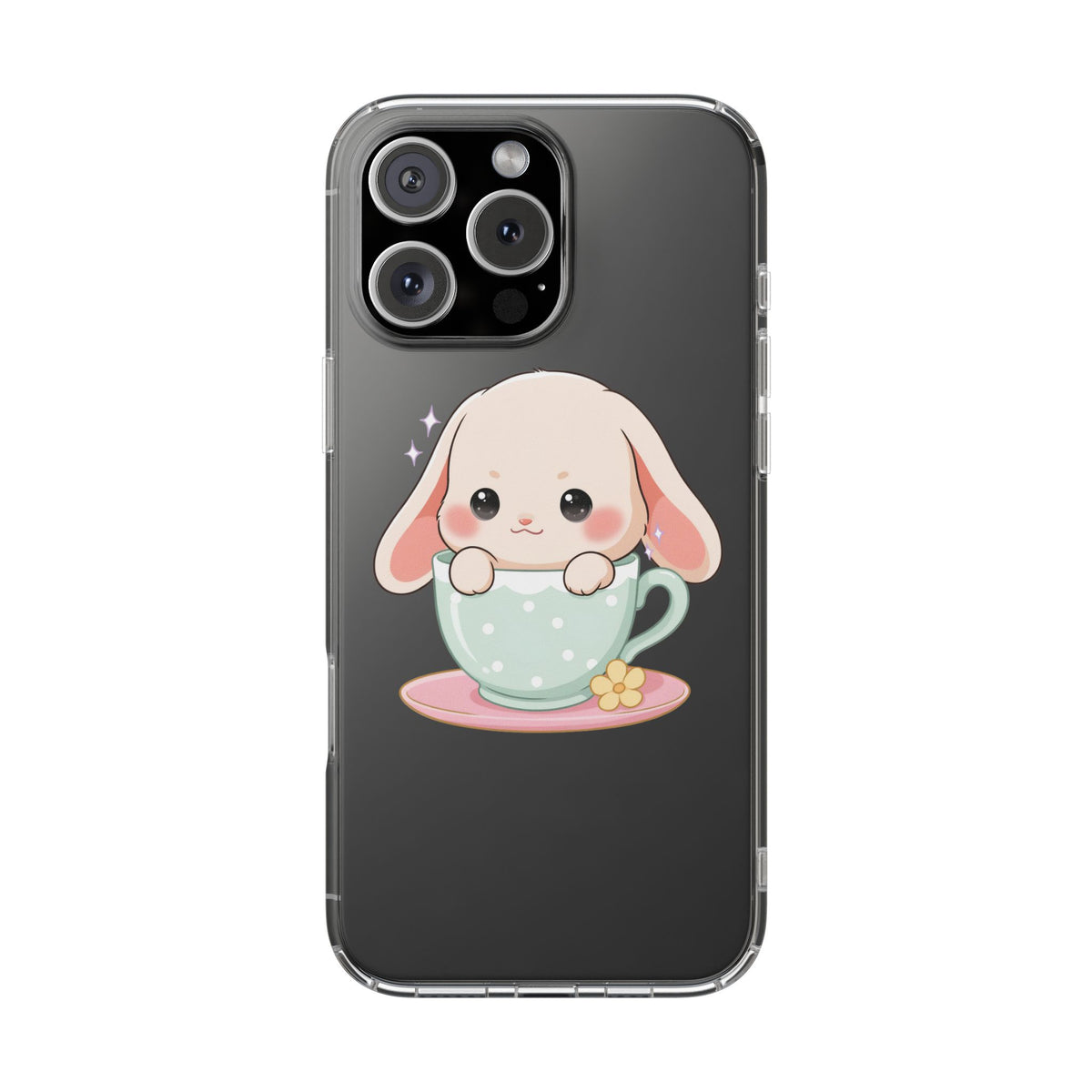 Kawaii Bunny Phone Case, Cute Teacup Rabbit