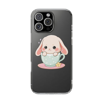 Kawaii Bunny Phone Case, Cute Teacup Rabbit