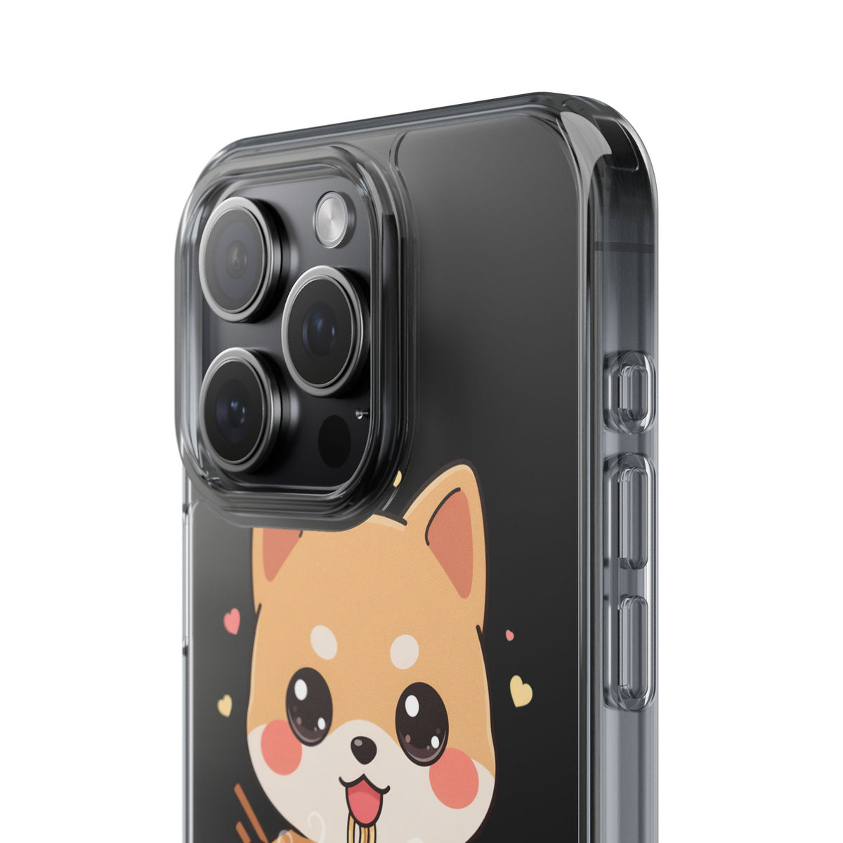 Kawaii Shiba Inu Ramen Clear Impact-Resistant Case