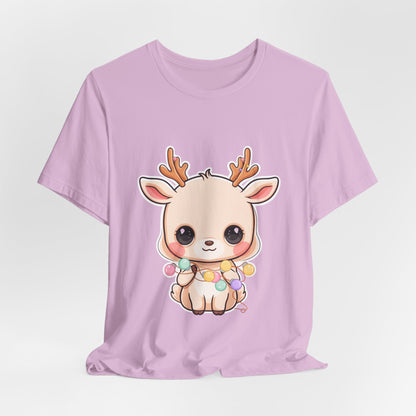 Kawaii Reindeer T-Shirt for Cozy Holiday Errands