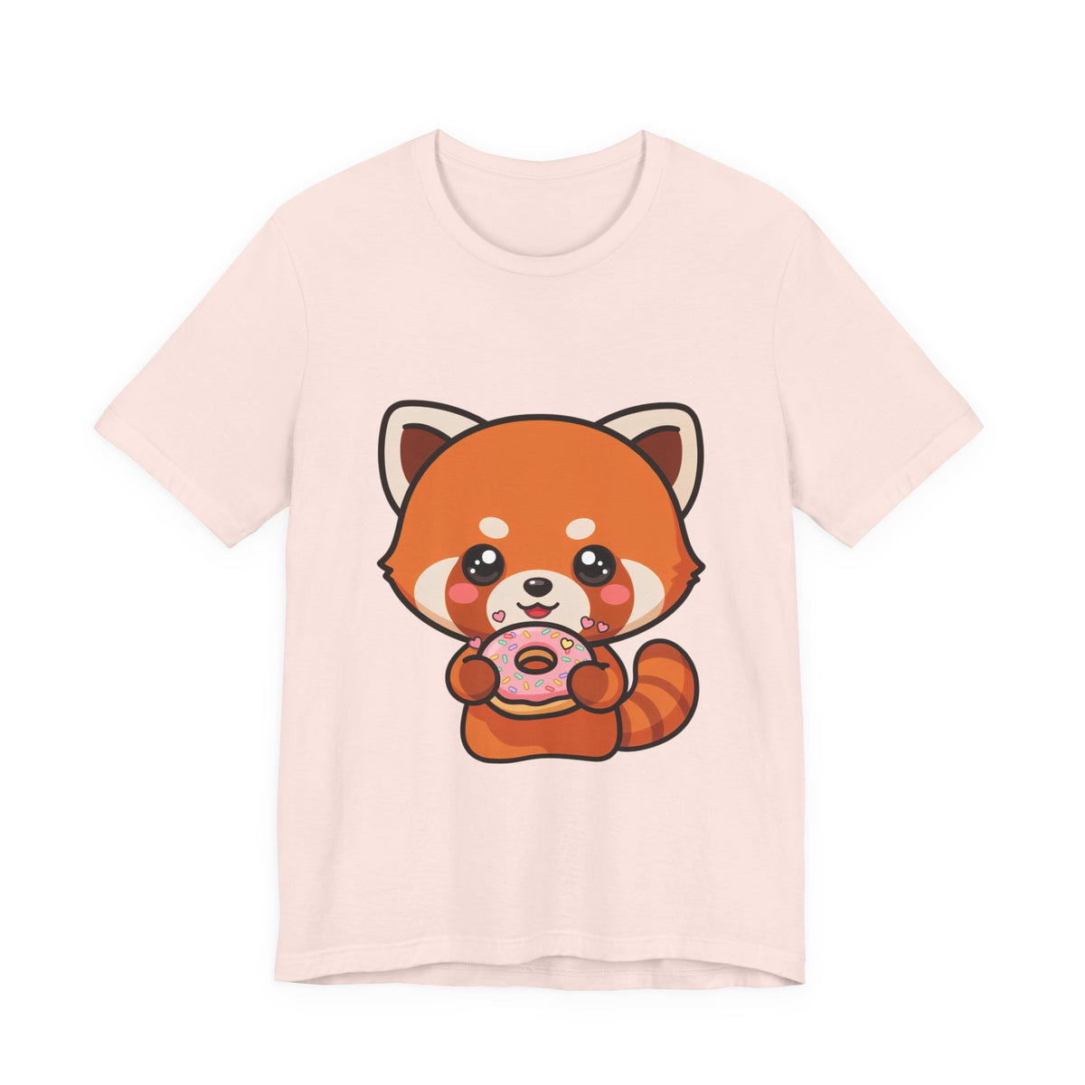 Red Panda Donut T-Shirt, Cute Kawaii Animal Tee