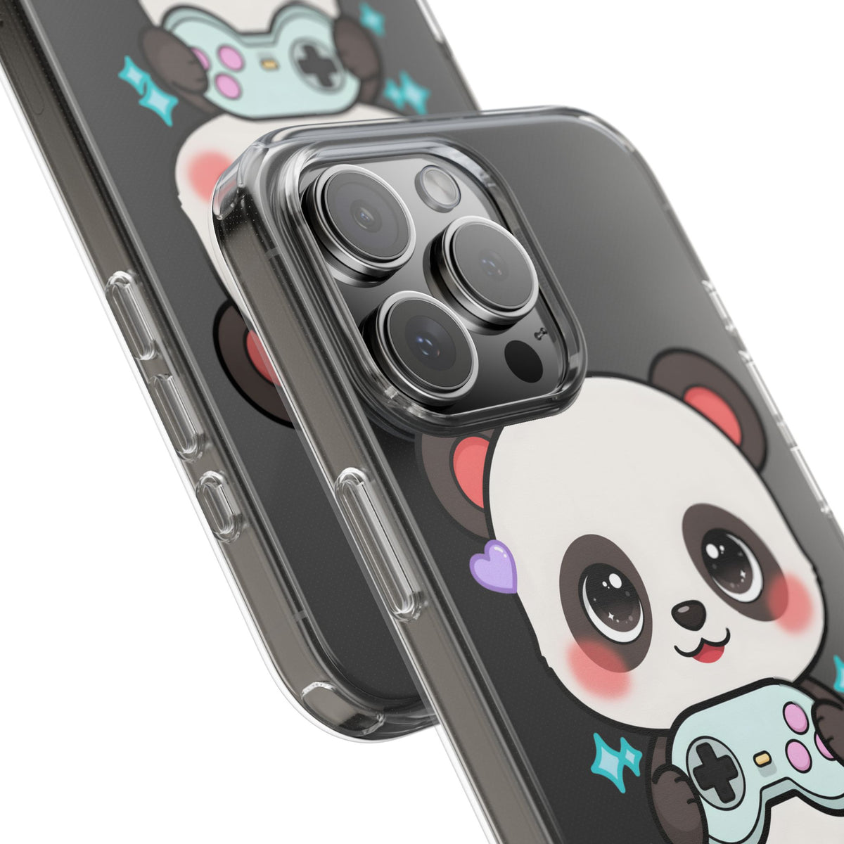 Gamer Panda Clear Impact-Resistant Phone Case