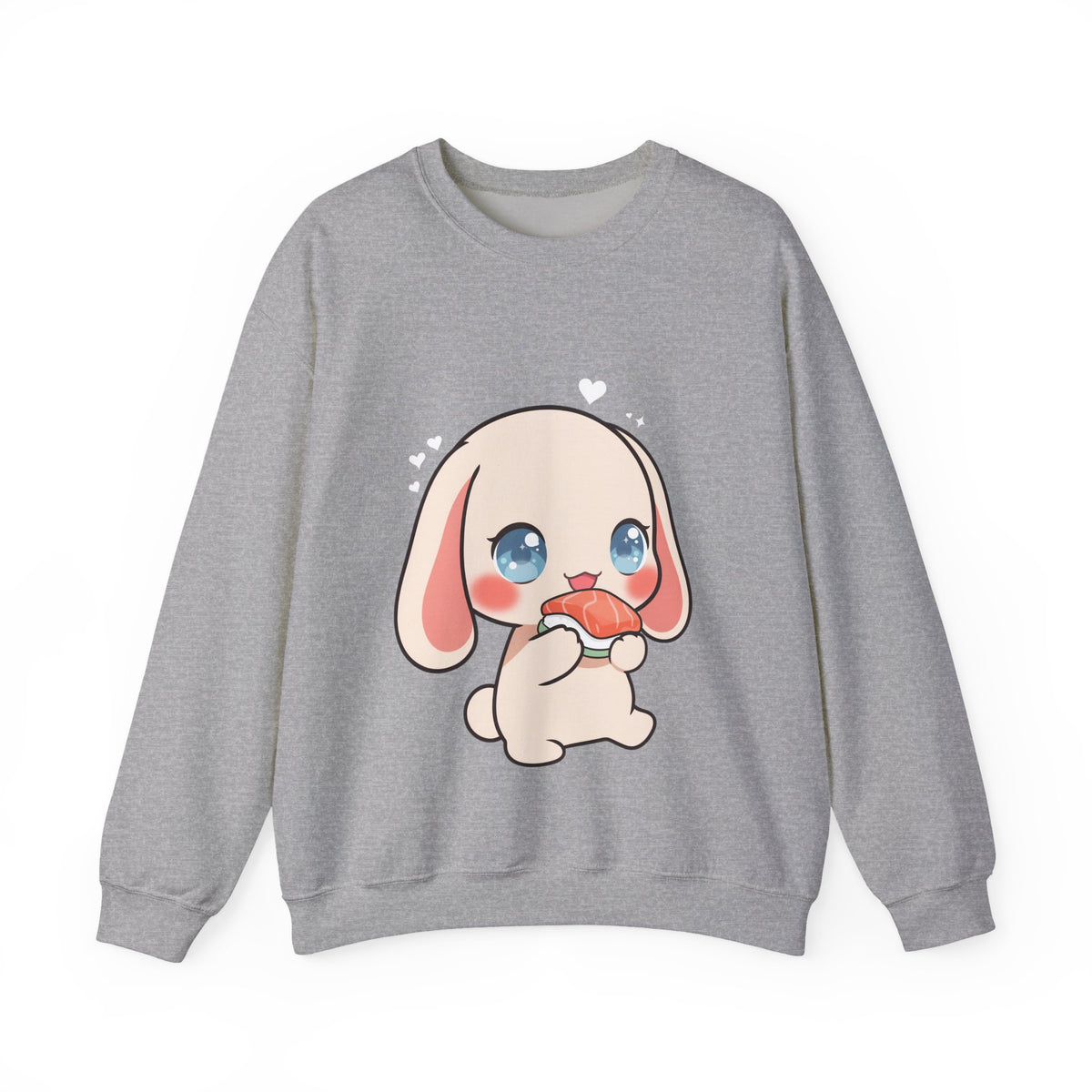 Kawaii Sushi Bunny Sweatshirt, Cute Chibi Crewneck