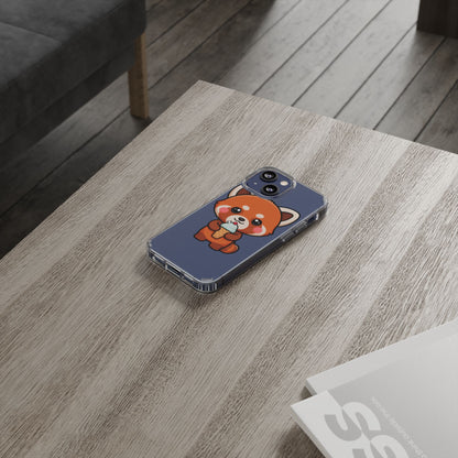 Kawaii Red Panda Phone Case with Ice Cream