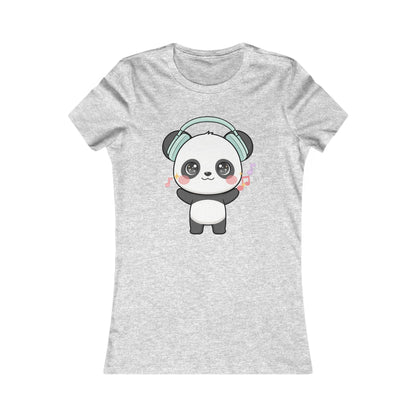 Kawaii Panda Music T-Shirt for Women