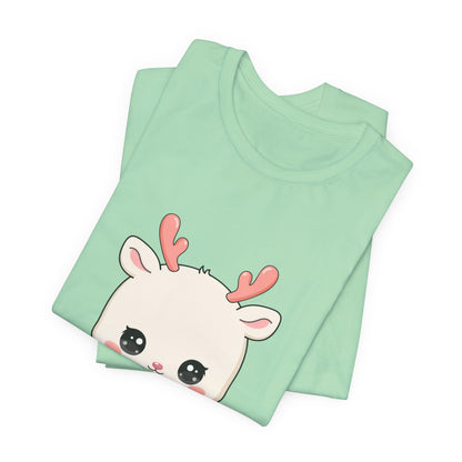 Kawaii Reindeer T-Shirt for Cozy Winter Days
