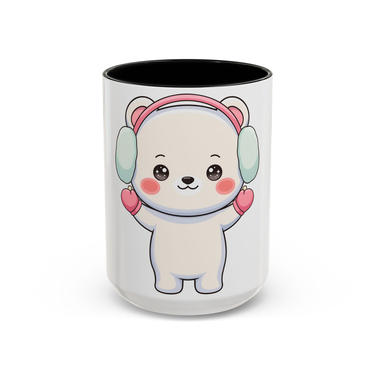 Kawaii Polar Bear Mug, Cute Winter Accent Coffee Mug