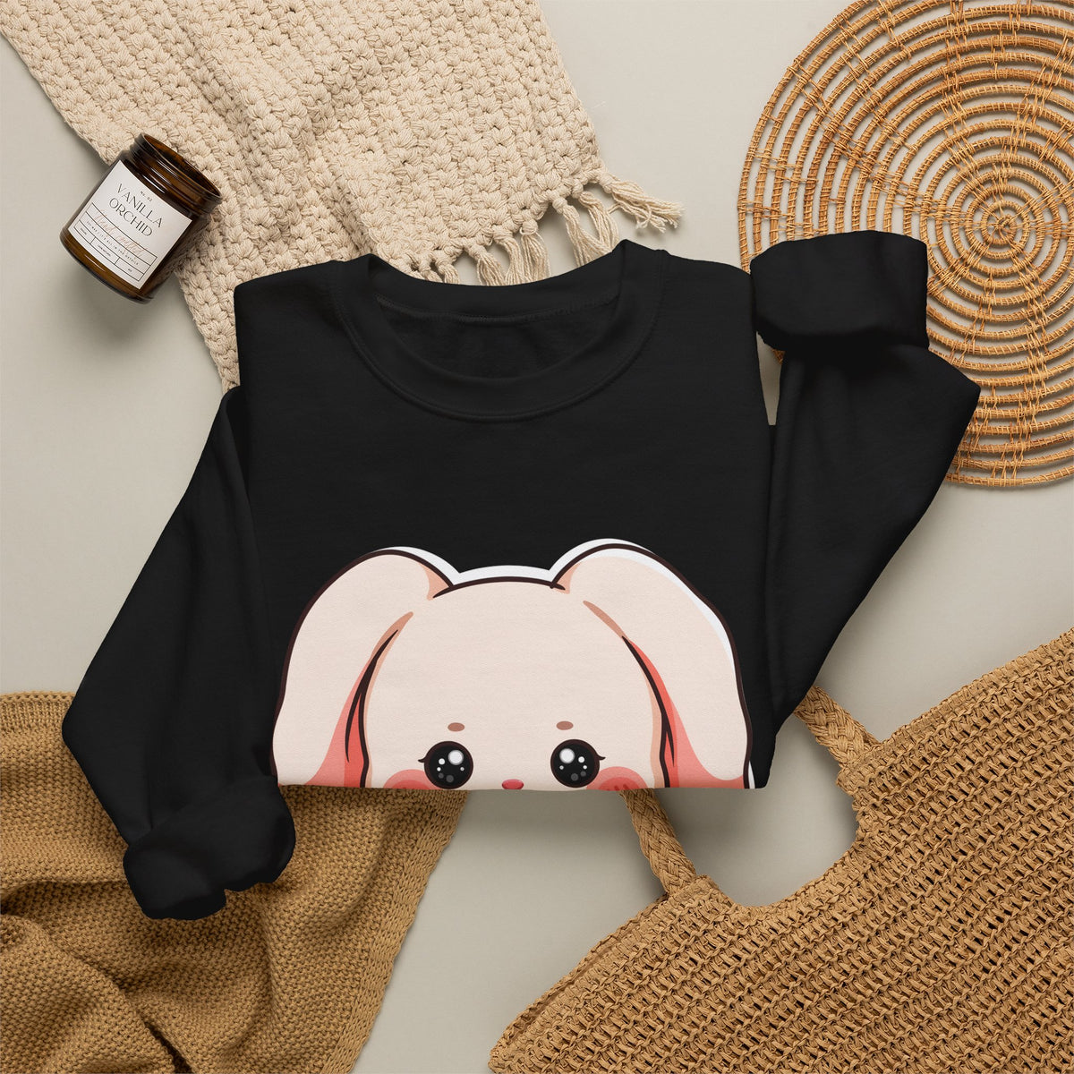 Kawaii Ramen Bunny Sweatshirt for Cute Foodie Fans