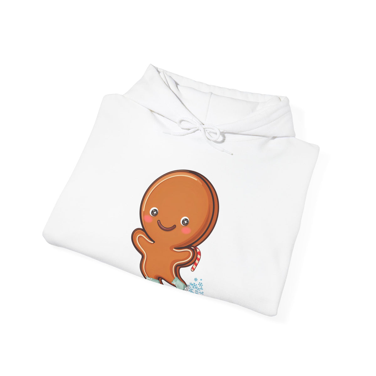 Kawaii Gingerbread Skating Hoodie for Cozy Winter Cheer