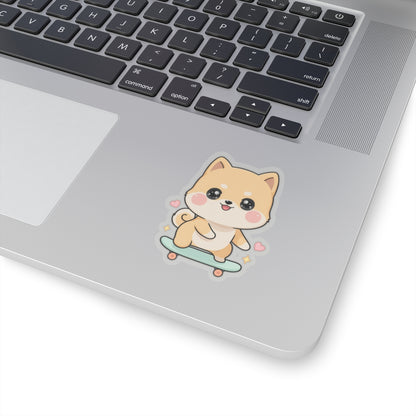 Kawaii Shiba Inu Skateboard Sticker for Dog Lovers