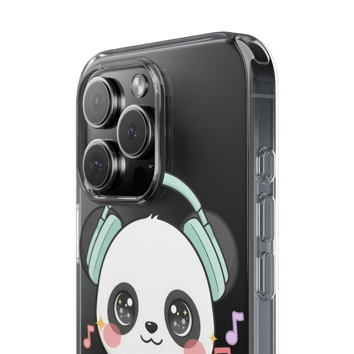 Kawaii Panda Phone Case with Headphones