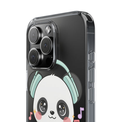 Kawaii Panda Phone Case with Headphones