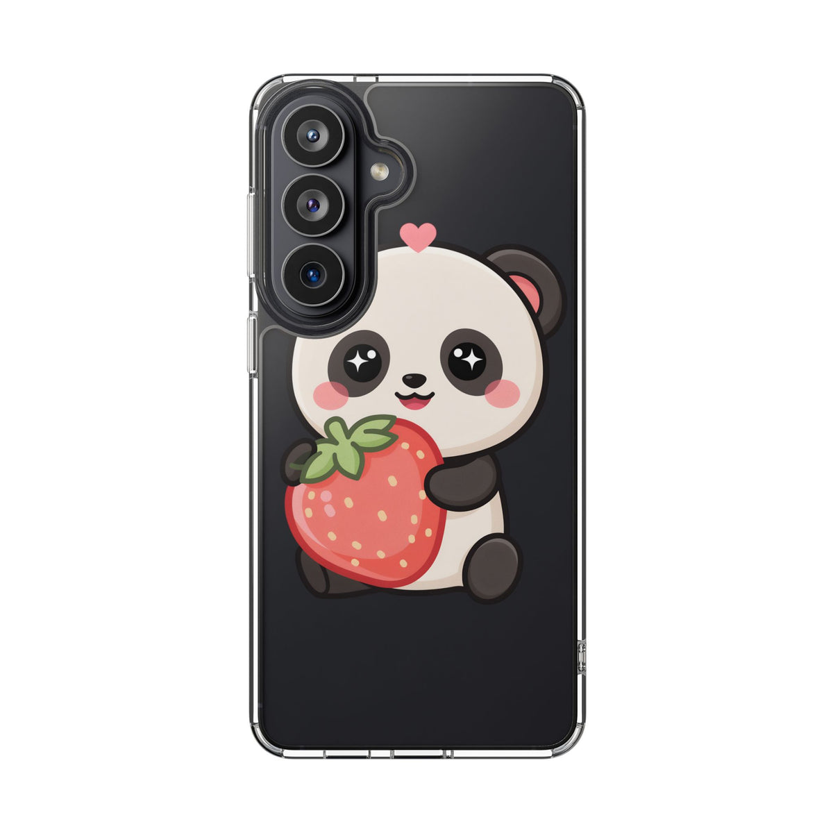 Kawaii Panda Phone Case, Sweet Strawberry Gift