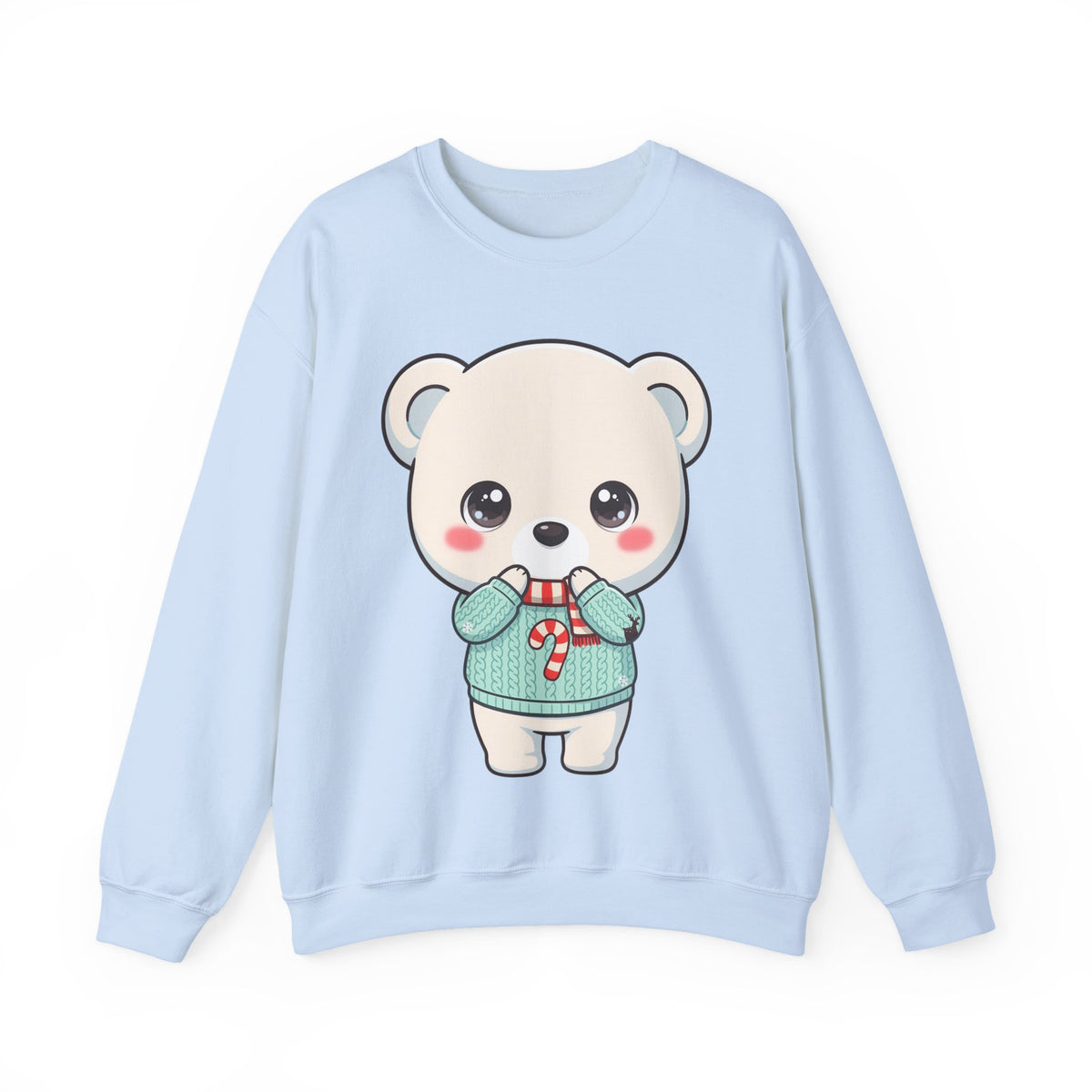 Kawaii Polar Bear Christmas Sweatshirt for Cozy Holiday Moments